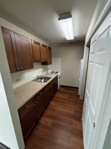 Typical renovated kitchen in Moravian House I and Moravian House II. Not all units offer a renovated kitchen.